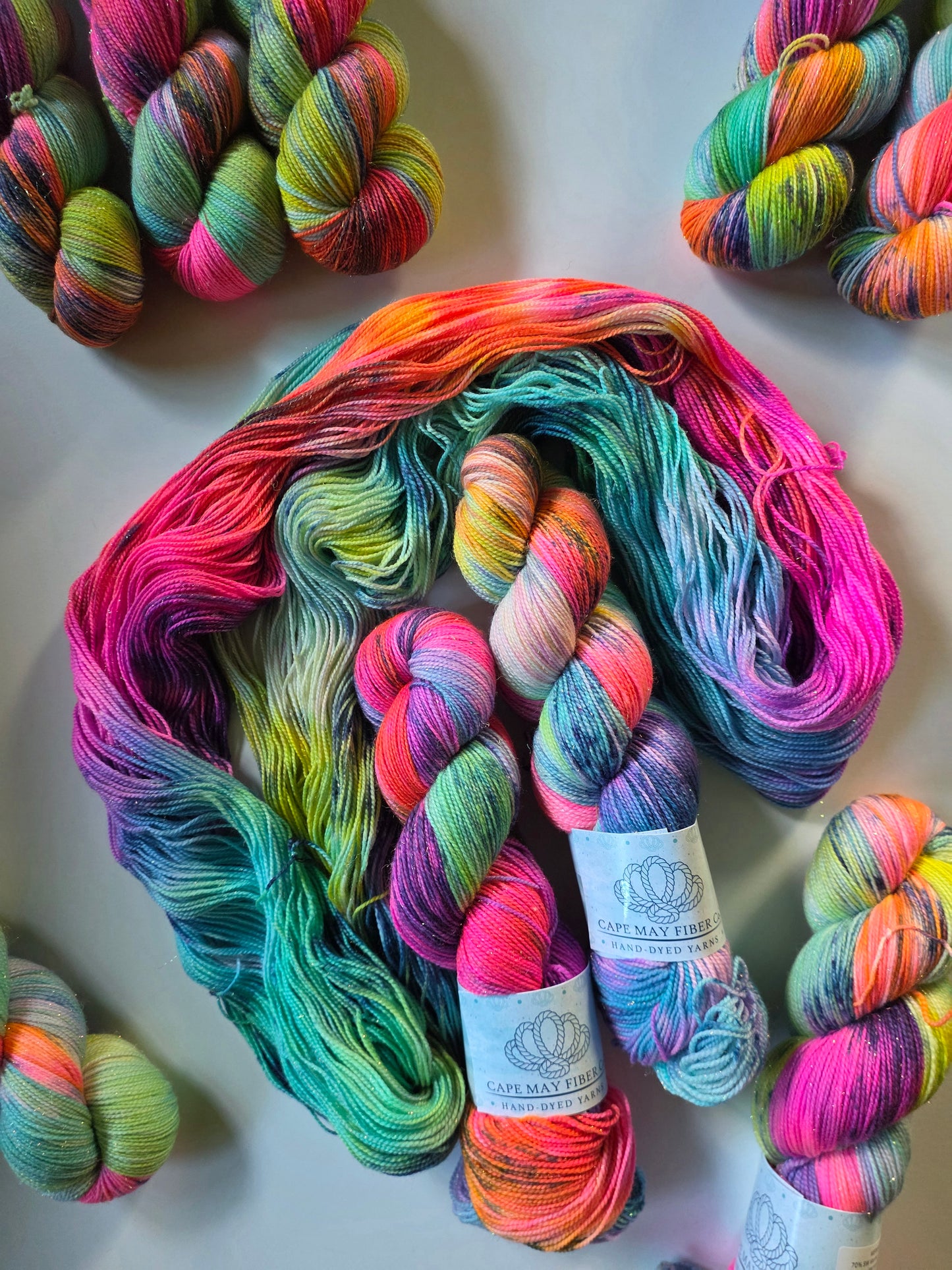 Cape May Fiber | Mermaid Sock | Neon Rainbowfish