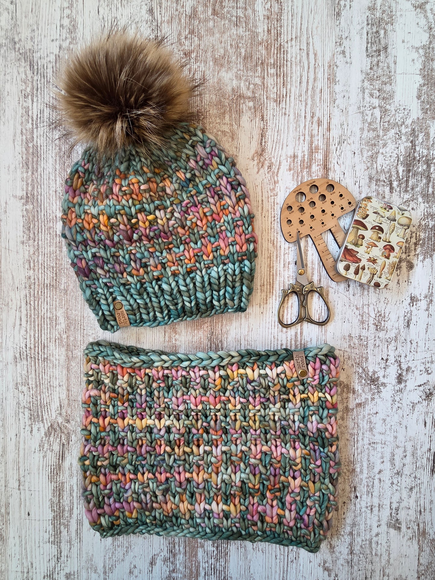 Merino Wool Hat and Cowl Set