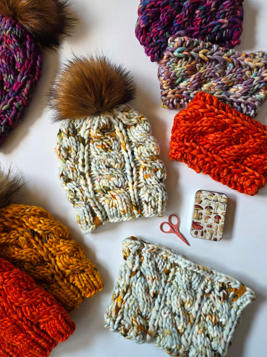 Merino Wool Hat and Cowl Set