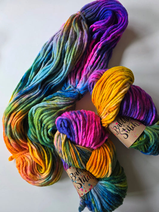 Babble and Stitch Yarn | Super Chunky Glam | Kodachrome