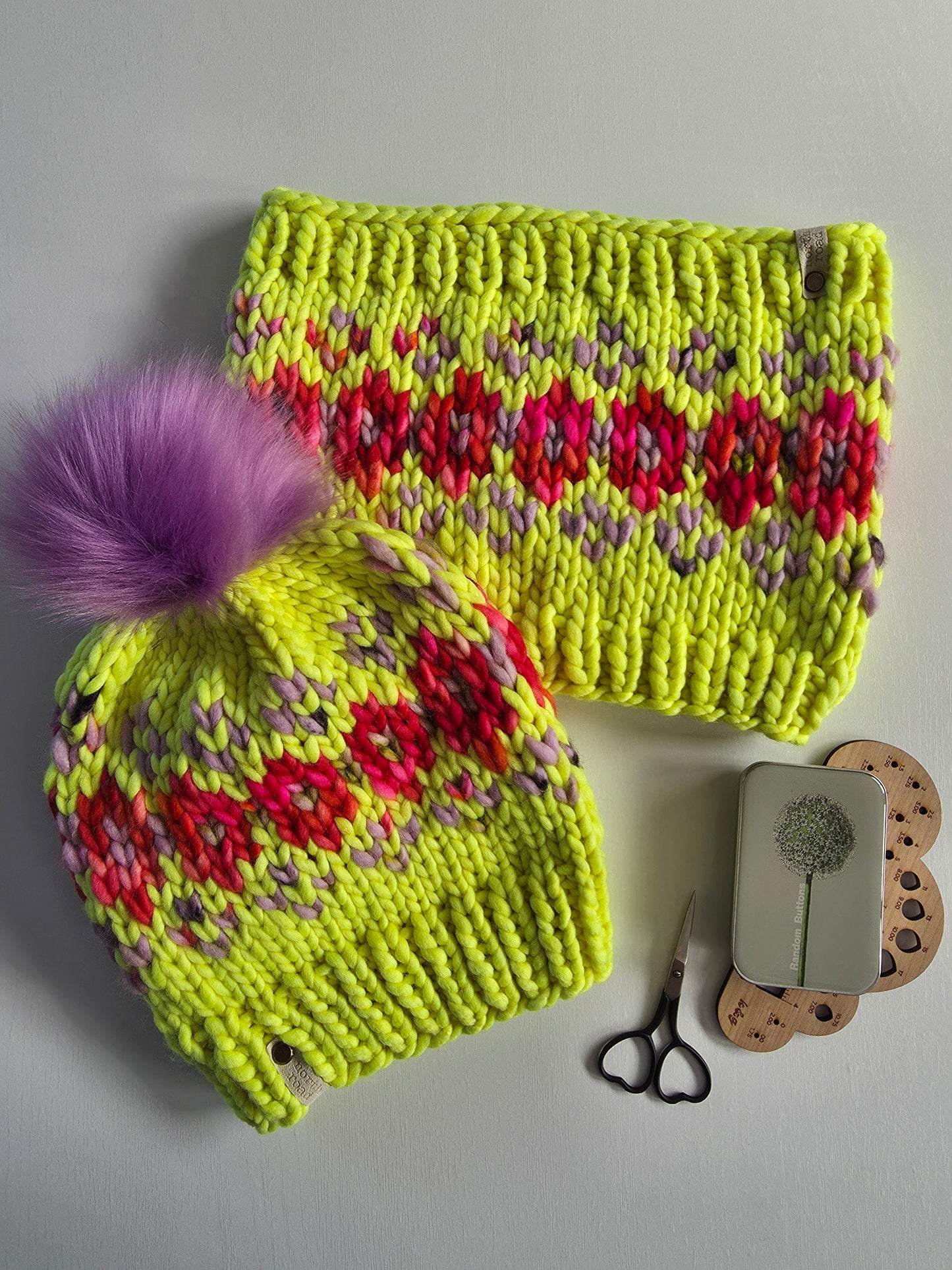Merino Wool Hat and Cowl Set