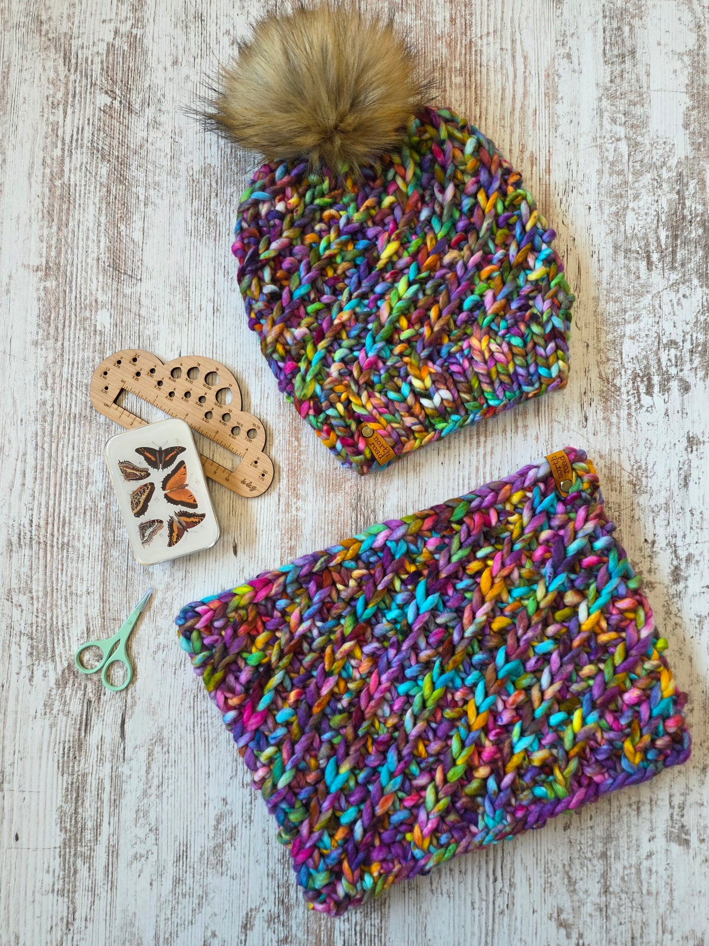 Merino Wool Hat and Cowl Set
