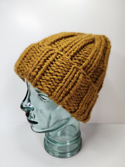 Wool Blend Folded Brim Hat