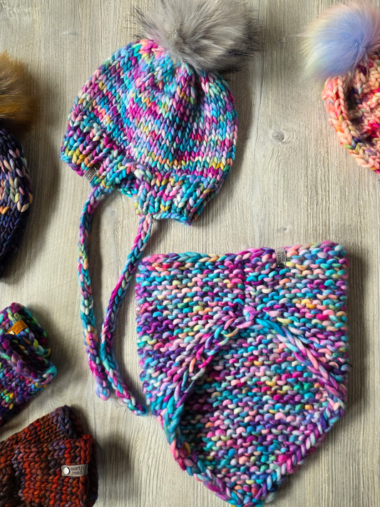 Merino Wool Hat and Cowl Set