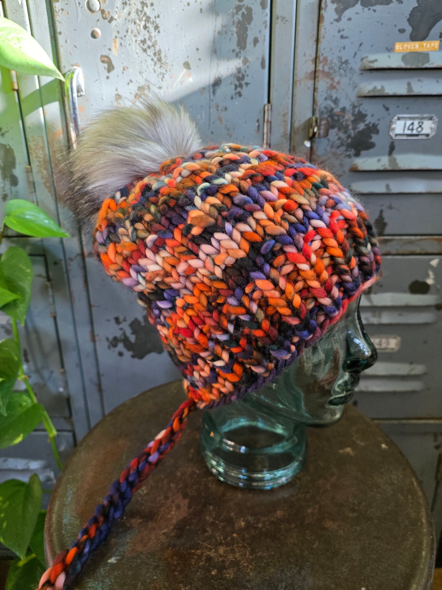 Merino Wool Split Brim Pom Hat