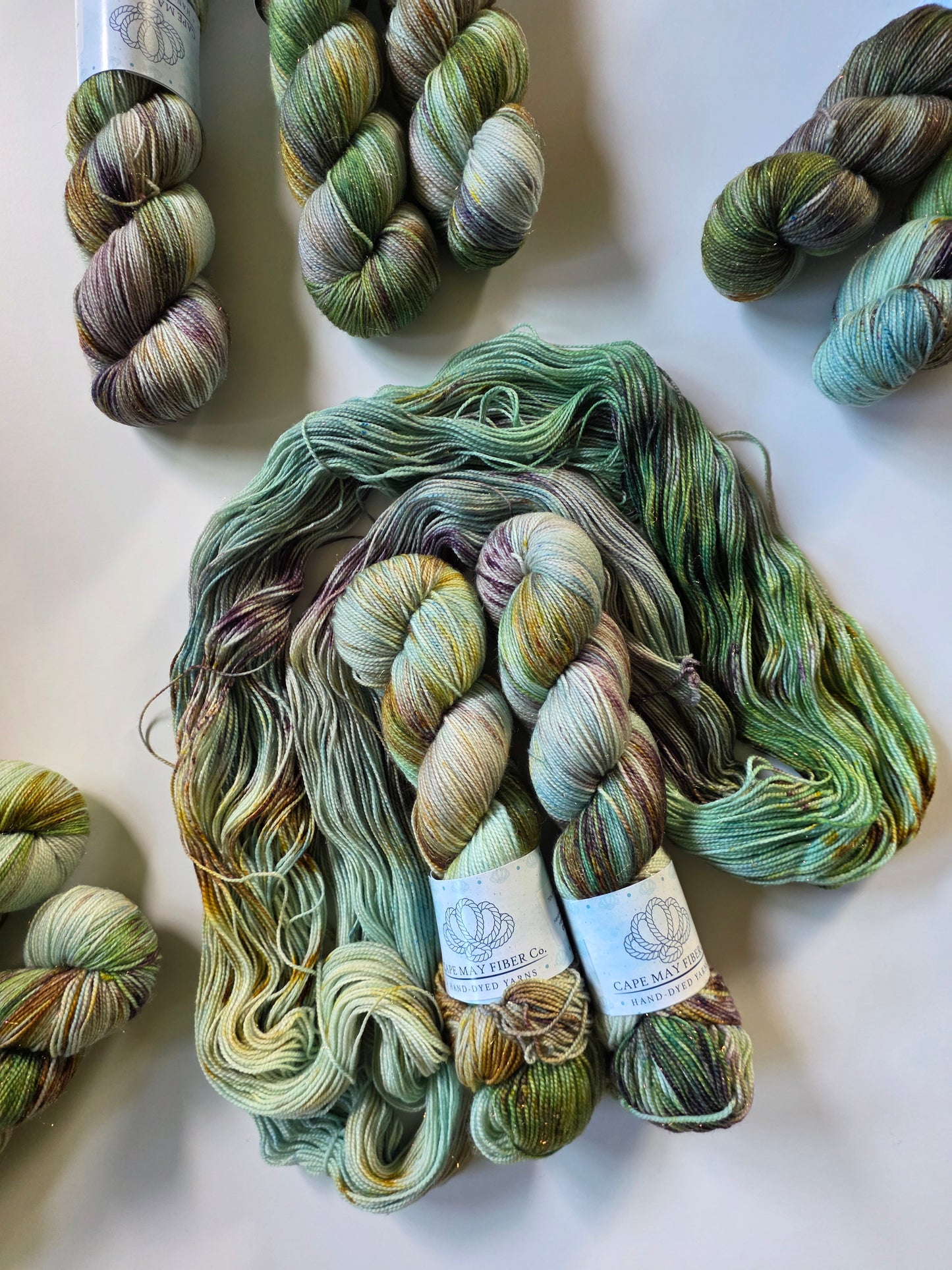 Cape May Fiber | Mermaid Sock | Scheele's Green