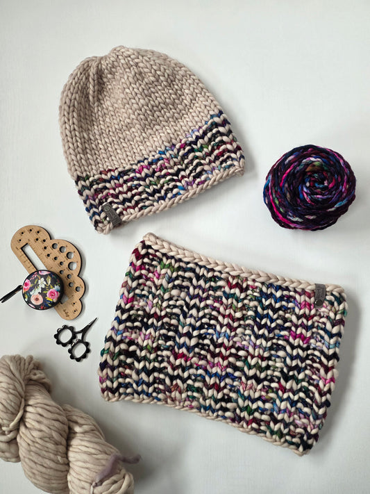 Merino Wool Hat and Cowl Set