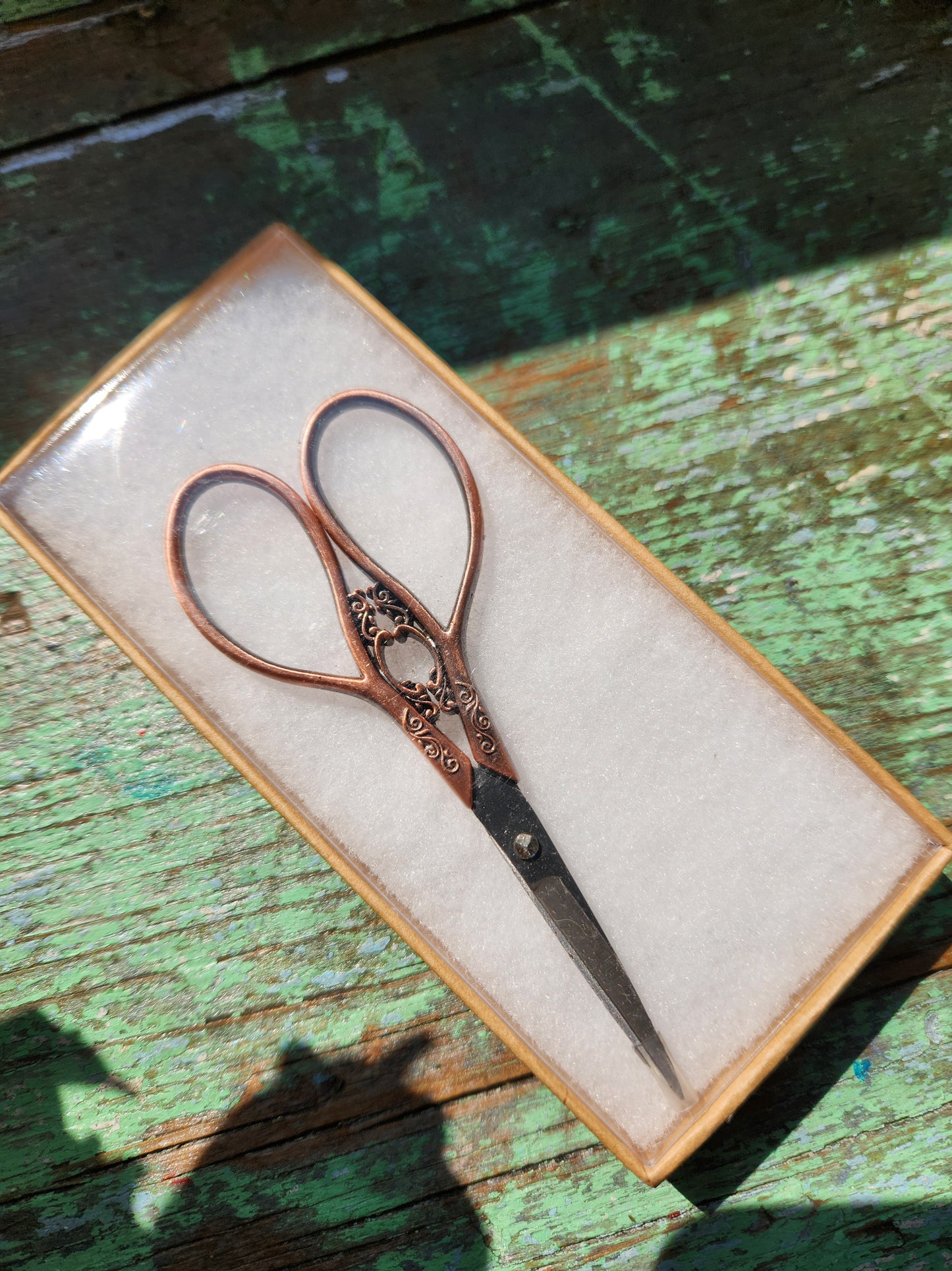 Floral Teardrop Scissors Copper