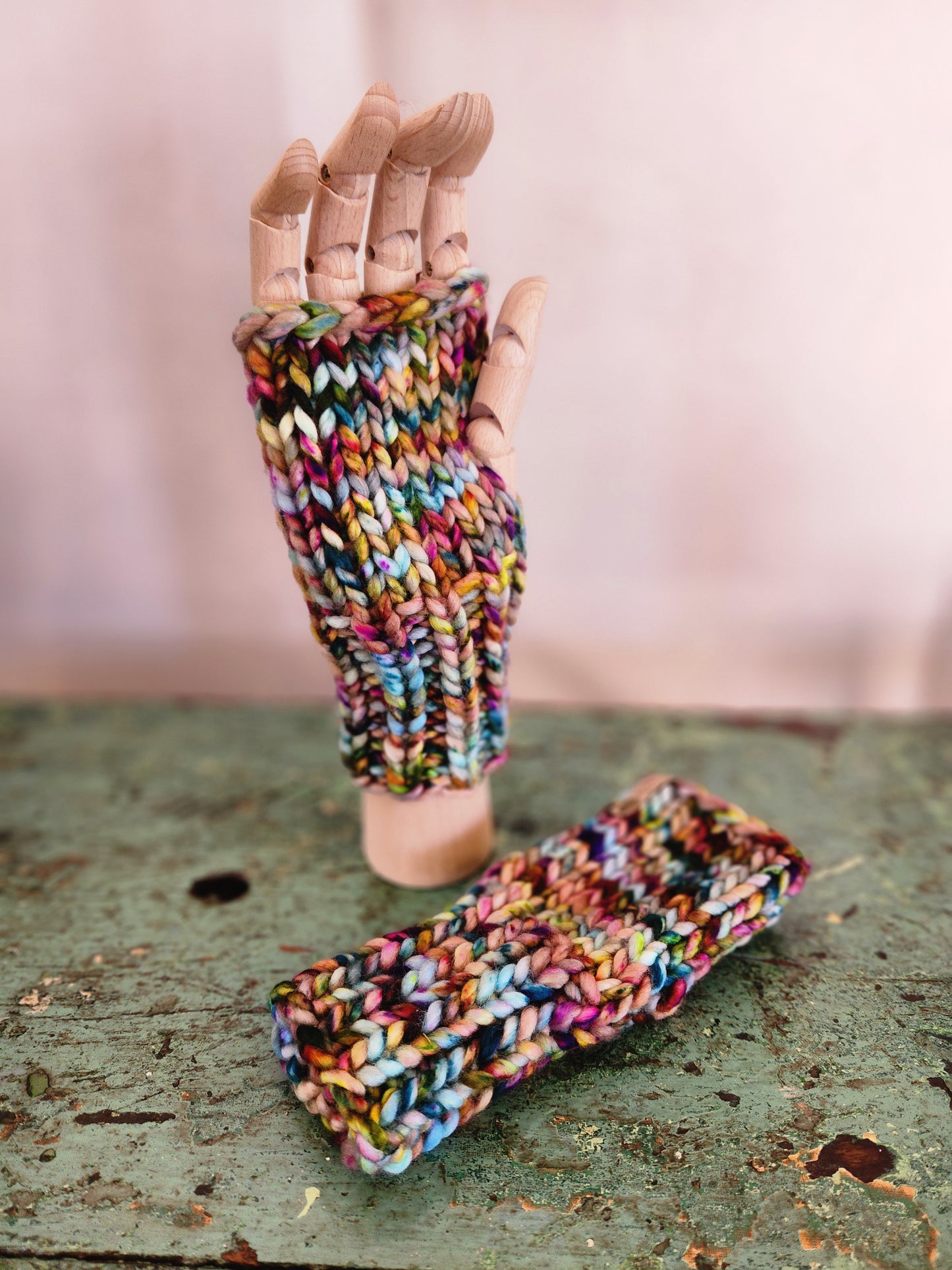 Simple Fingerless Mittens Knitting Pattern