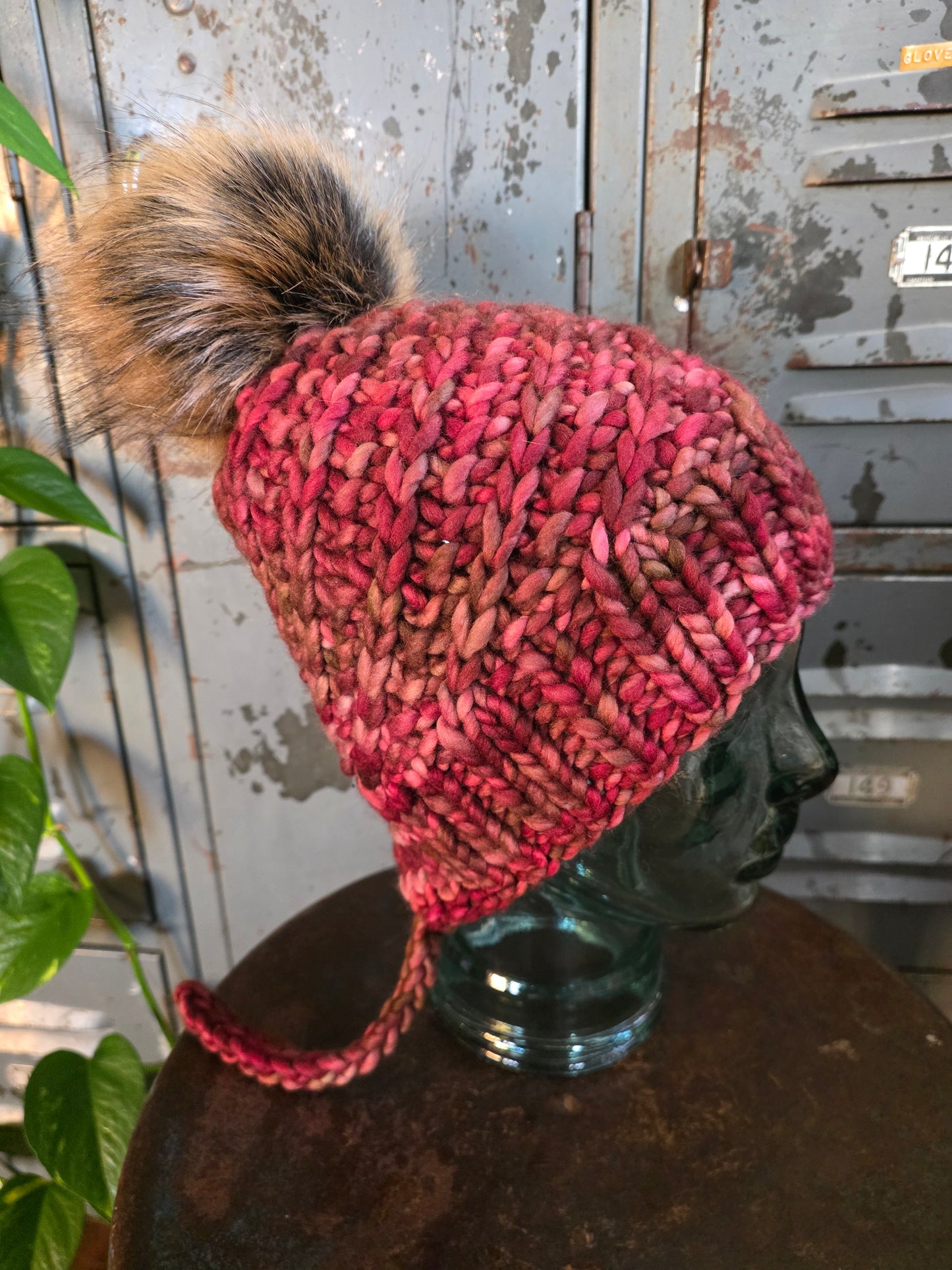 Merino Wool Split Brim Pom Hat