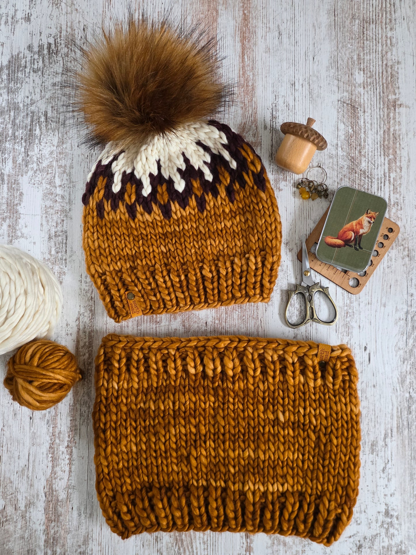 Merino Wool Hat and Cowl Set