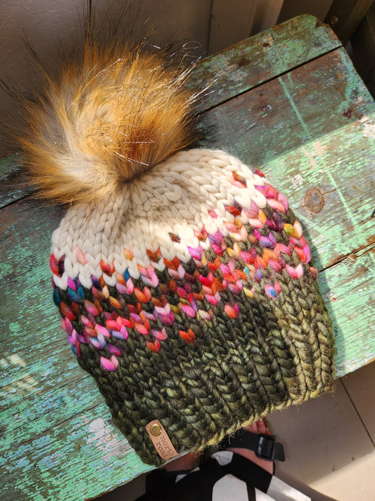 Merino Wool Pom Hat