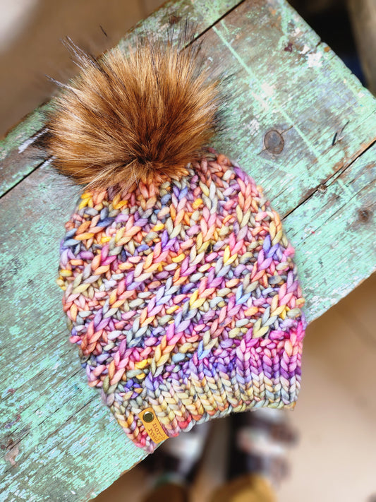 Merino Wool Pom Hat