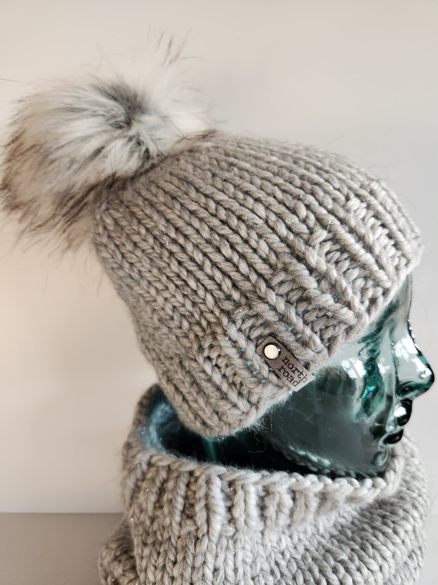 Wool and Mohair Blend Hat and Cowl Set