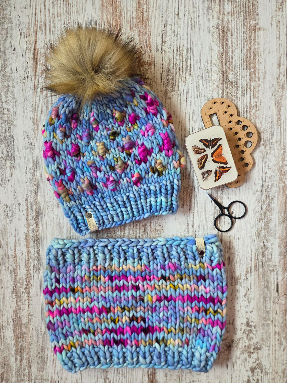 Merino Wool Hat and Cowl Set