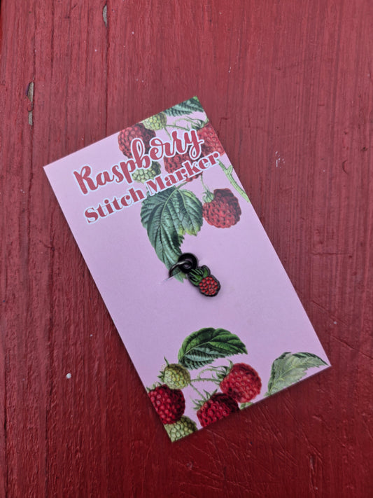 Raspberry Stitch Marker, Removable (Single Stitch Marker)