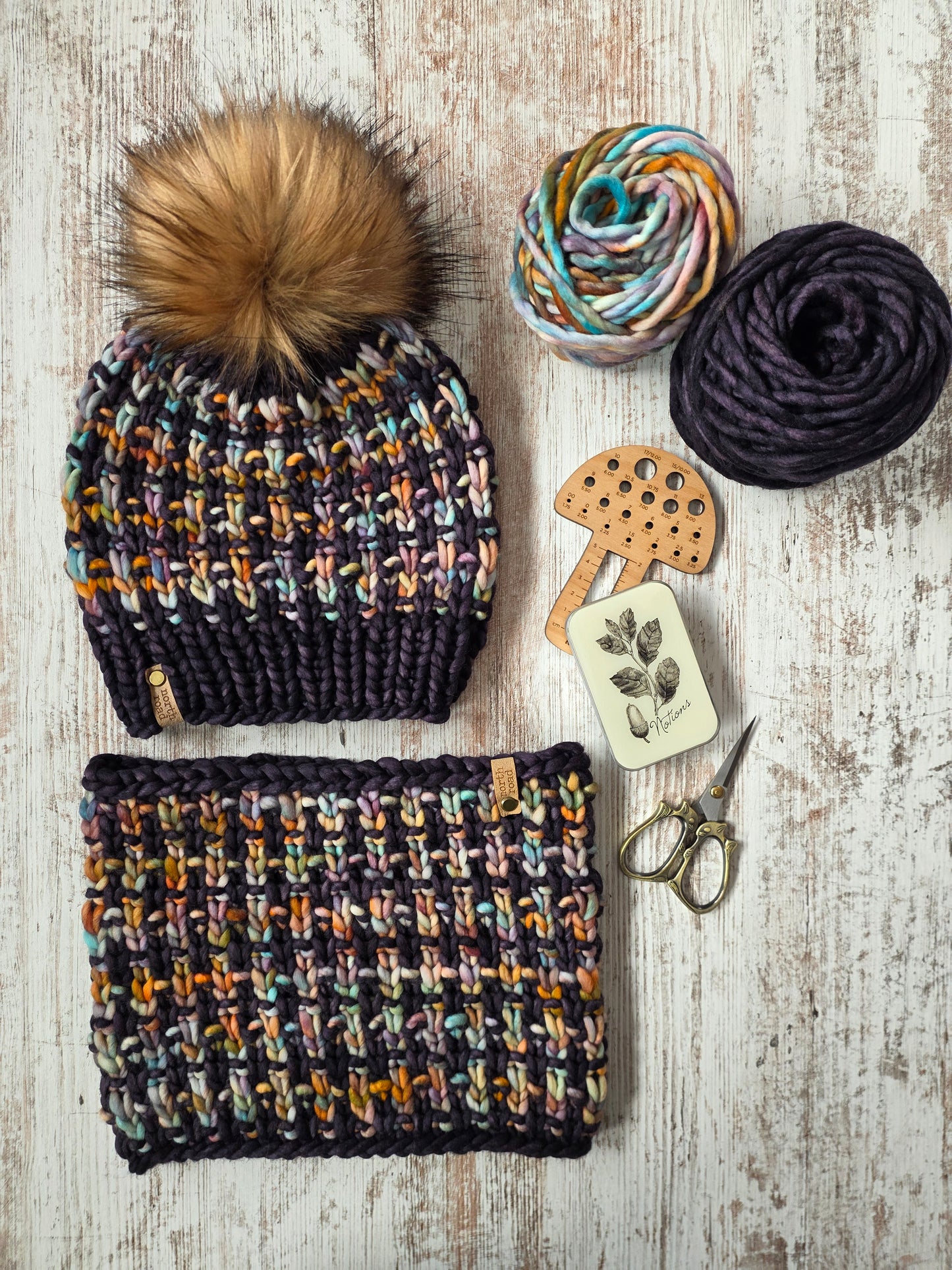 Merino Wool Hat and Cowl Set