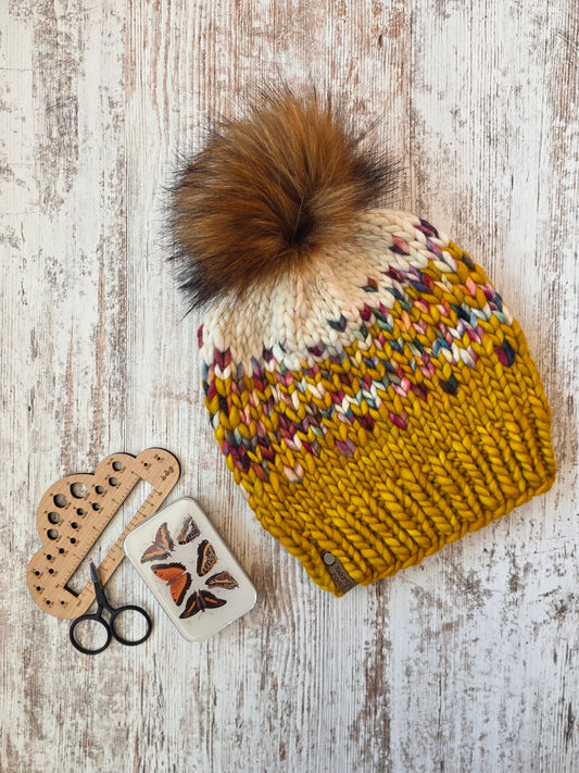 Merino Wool Pom Hat