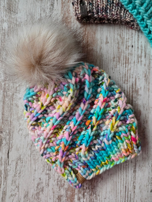Merino Wool Pom Hat