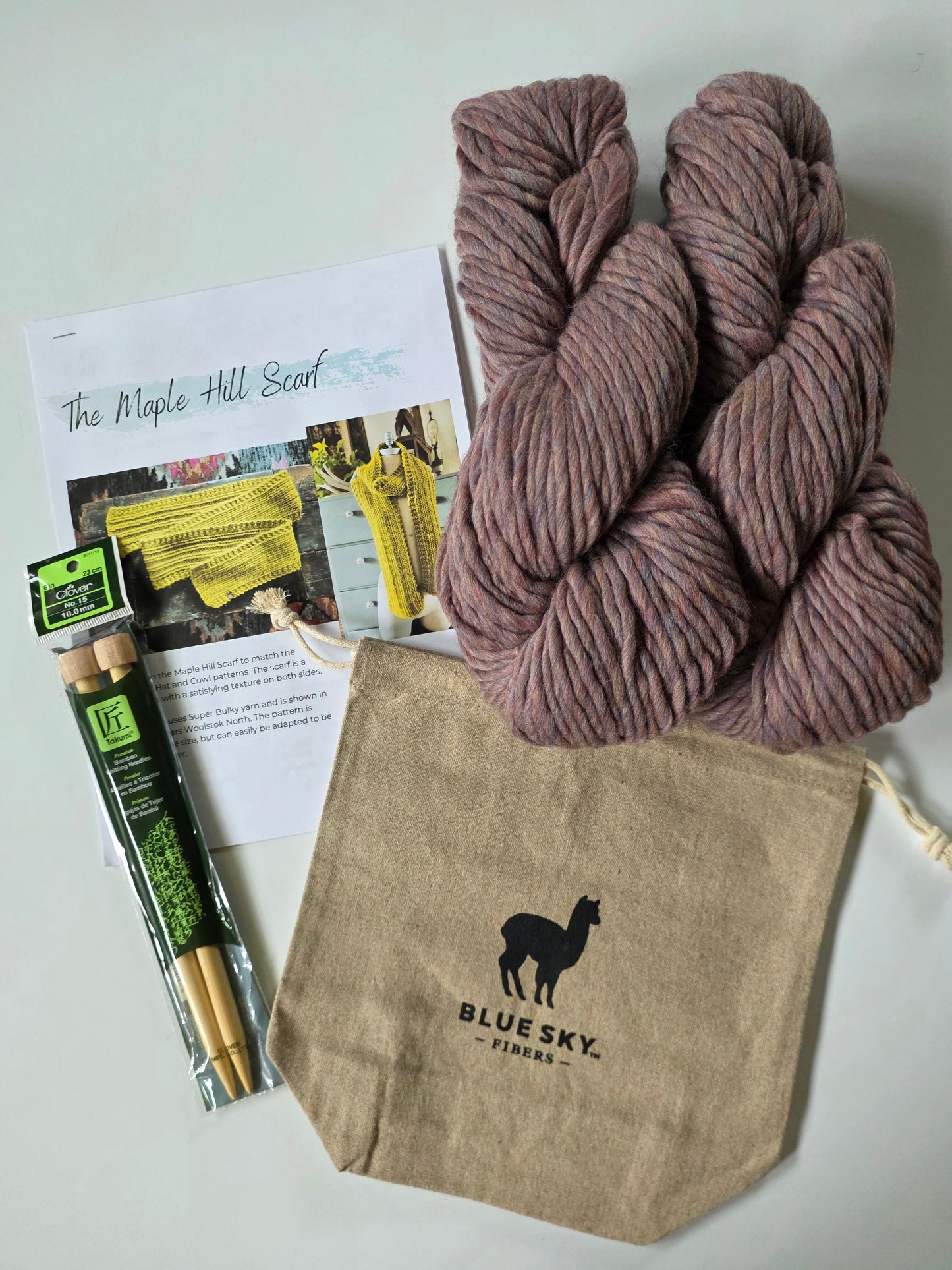 Maple Hill Scarf Knitting Kit | Northern Lights