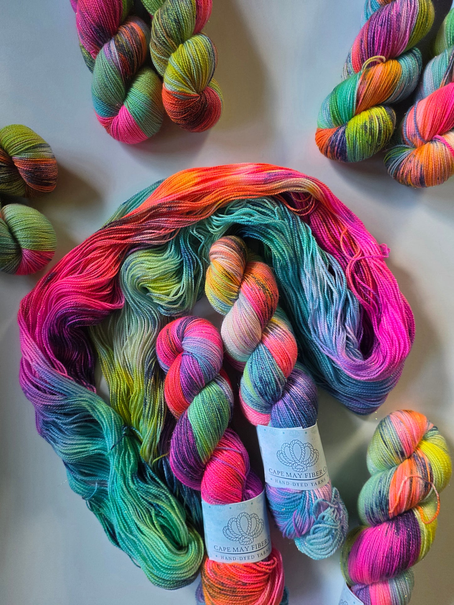 Cape May Fiber | Mermaid Sock | Neon Rainbowfish
