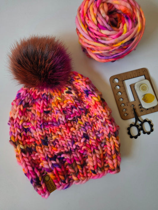 Merino Wool Pom Hat