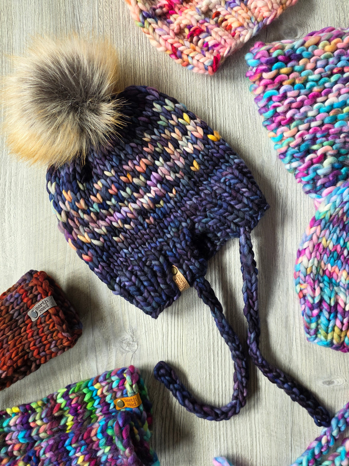 Merino Wool Split Brim Pom Hat