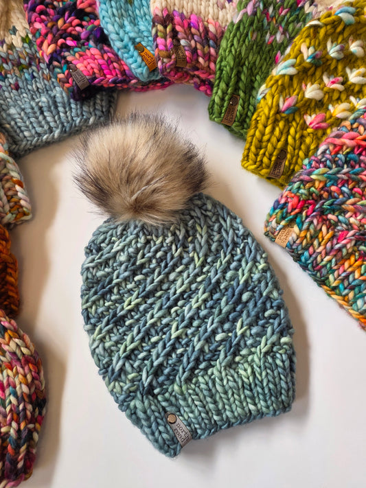 Merino Wool Pom Hat