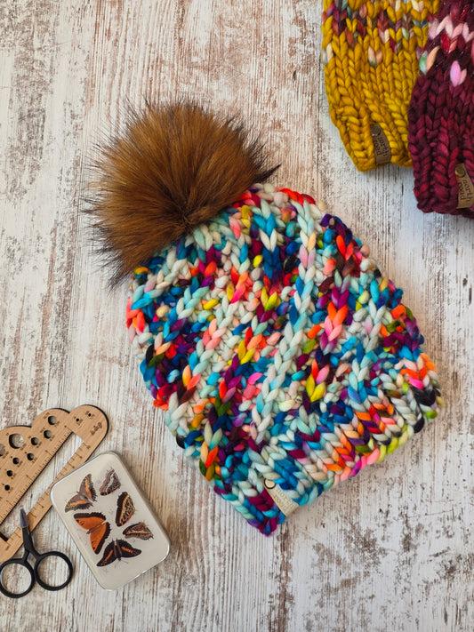 Merino Wool Pom Hat