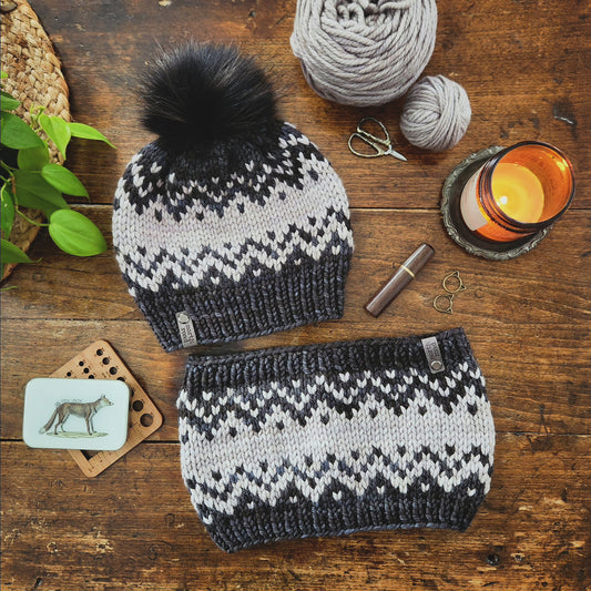 Merino Wool Hat and Cowl Set