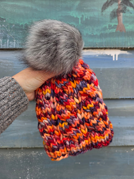 Merino Wool Pom Hat