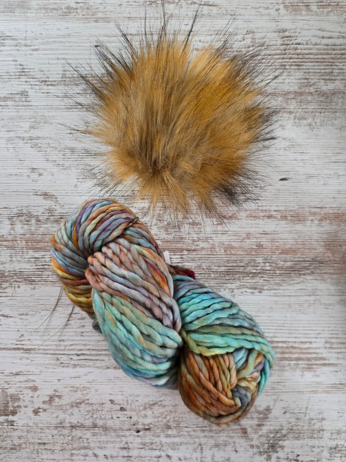 Yarn and Pom Bundle | Malabrigo Rasta | Amphibian
