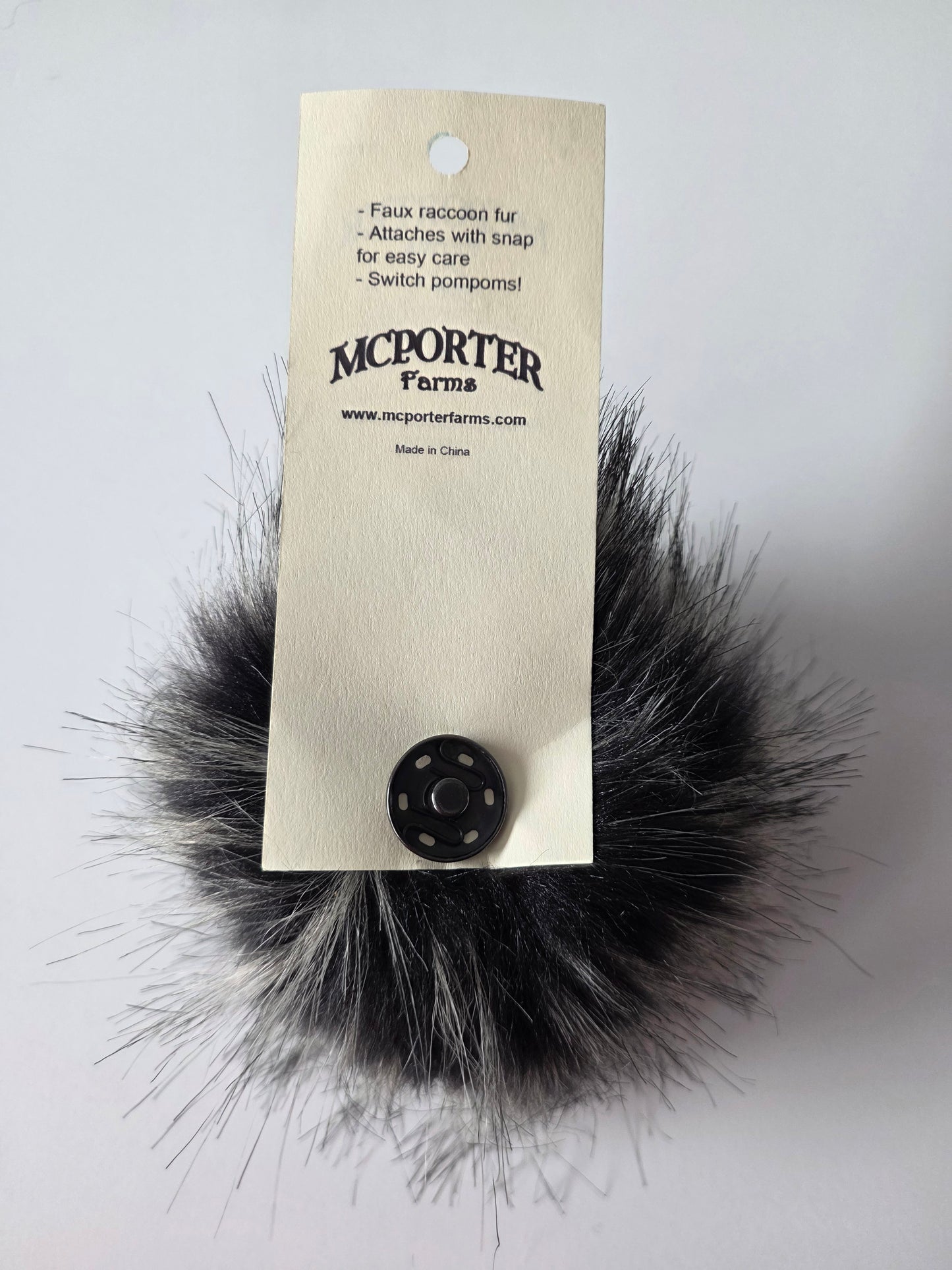 McPorter Farms | Faux Raccoon Fur Pom | 13