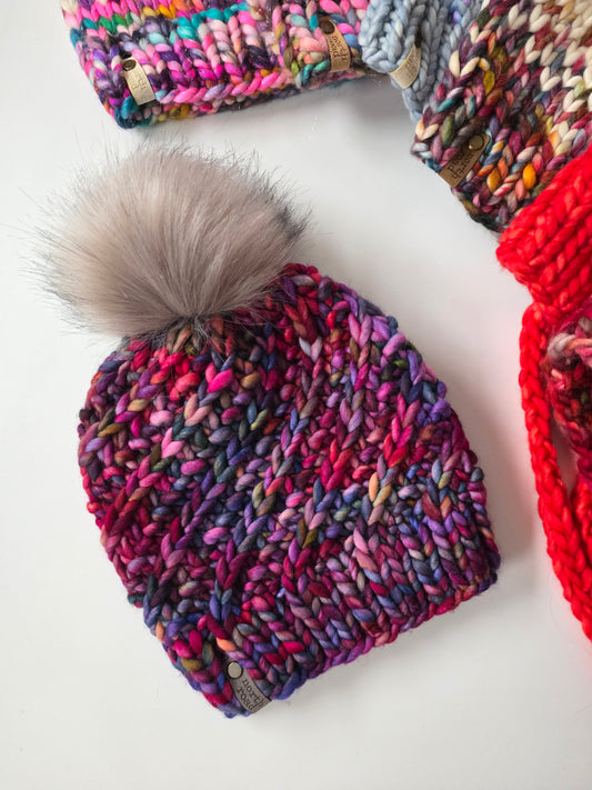 Merino Wool Pom Hat