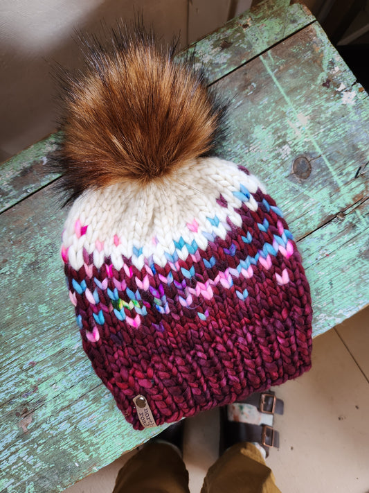 Merino Wool Pom Hat