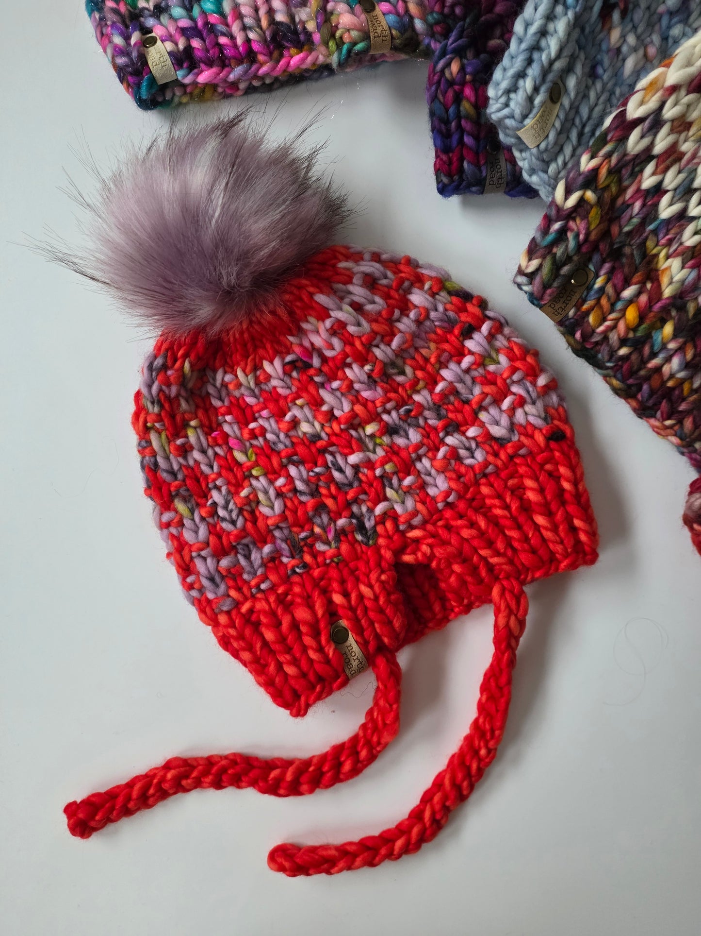 Merino Wool Split Brim Pom Hat