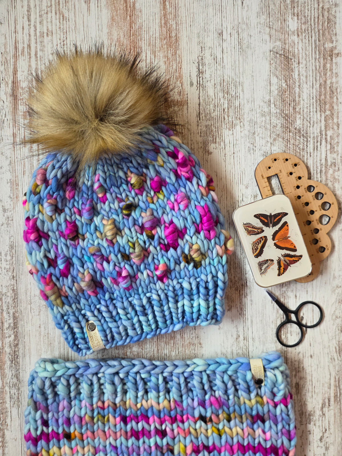 Merino Wool Hat and Cowl Set