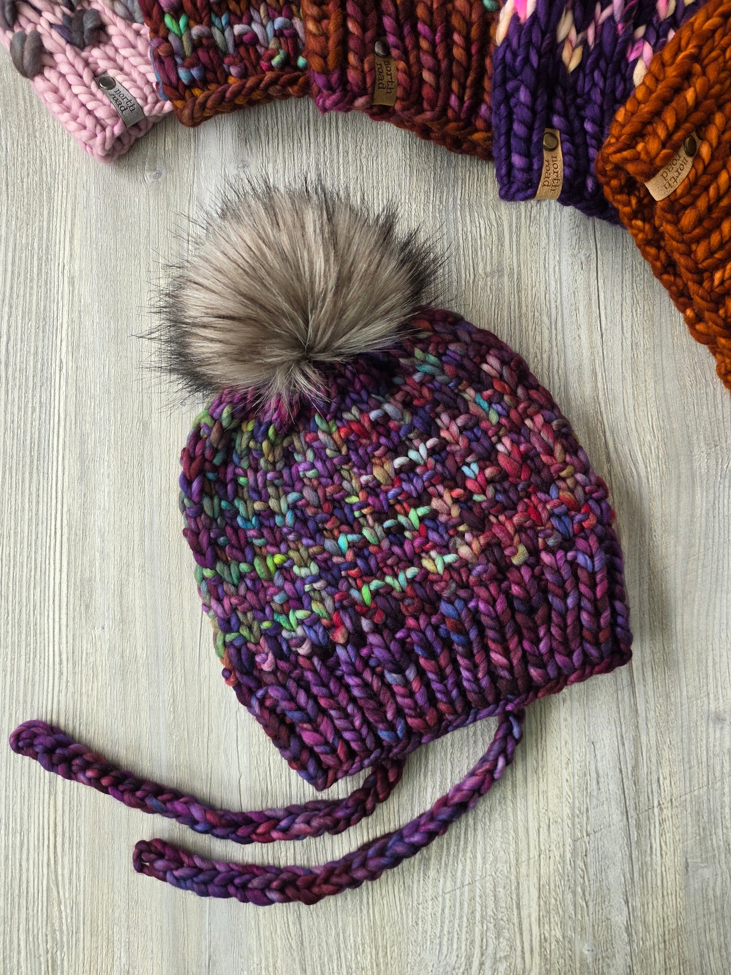 Merino Wool Split Brim Pom Hat