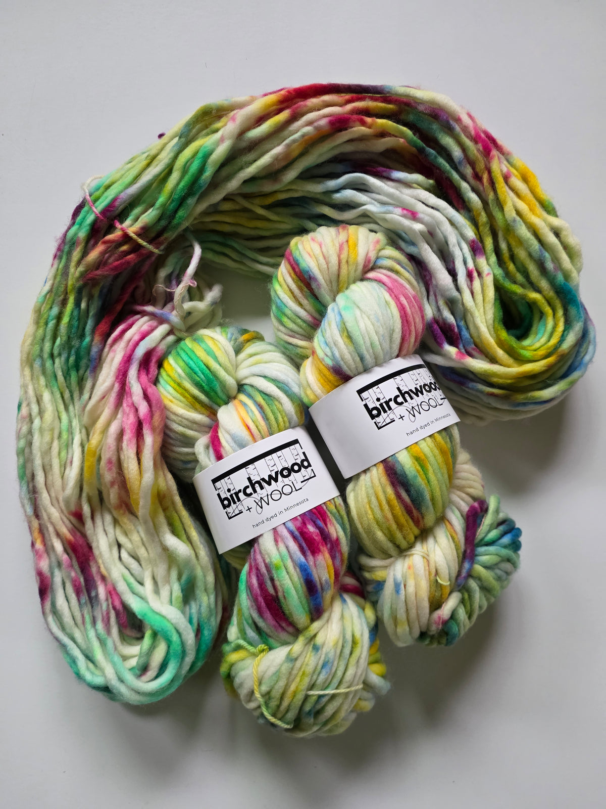 Birchwood and Wool (Knitting In The Wild) Hand Dyed Yarn | Super Bulky | Waterlily Pond