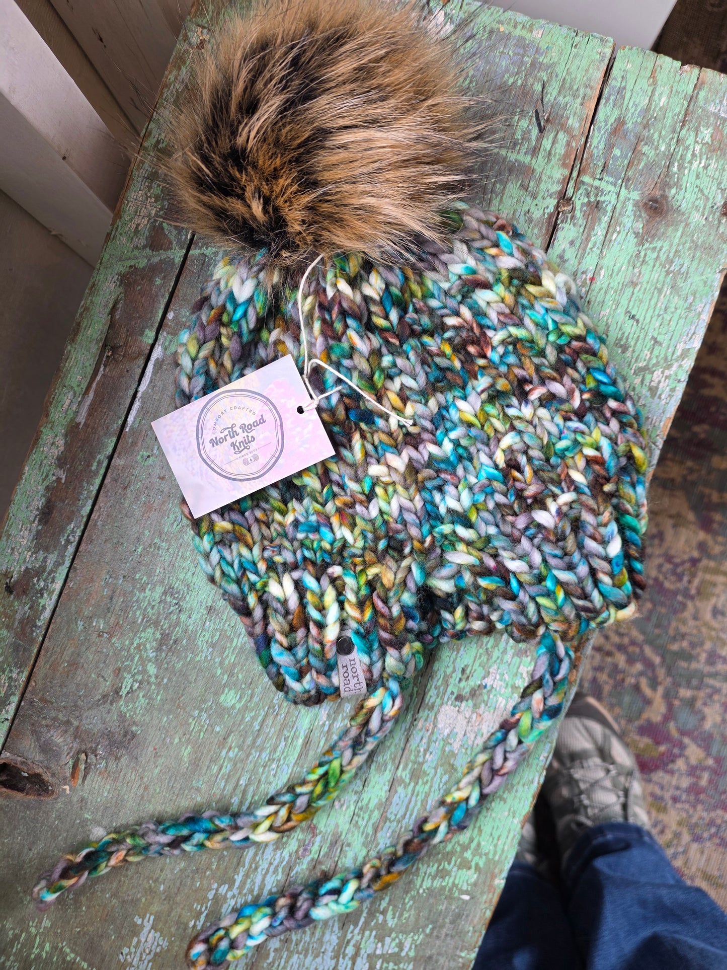 Merino Wool Split Brim Pom Hat