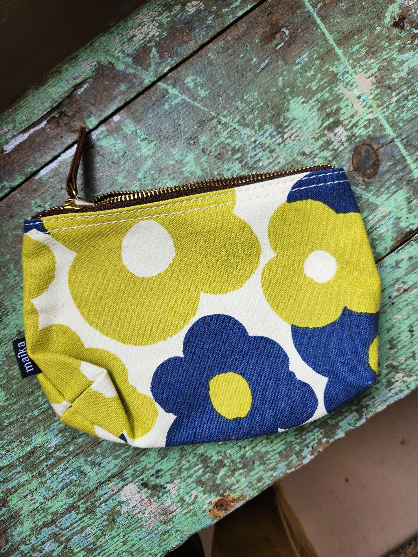 Knitting Project Bag, Medium Zipper Pouch, Hana