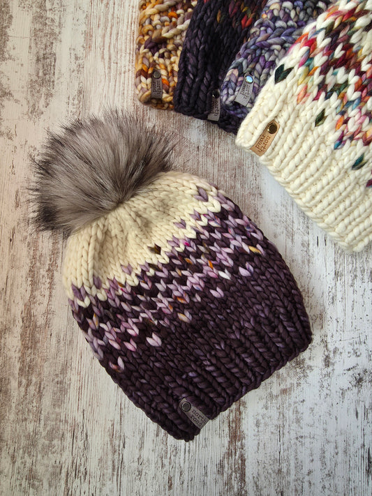 Merino Wool Pom Hat
