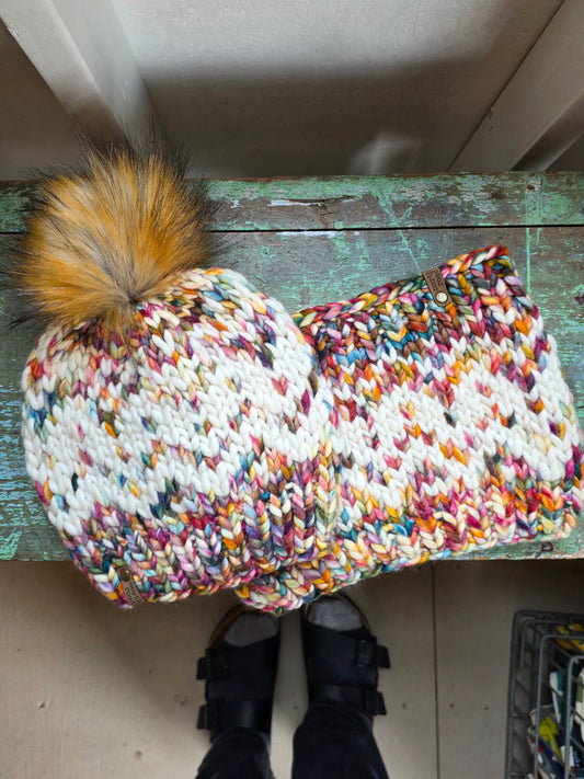 Merino Wool Hat and Cowl Set