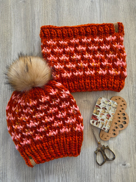 Merino Wool Hat and Cowl Set