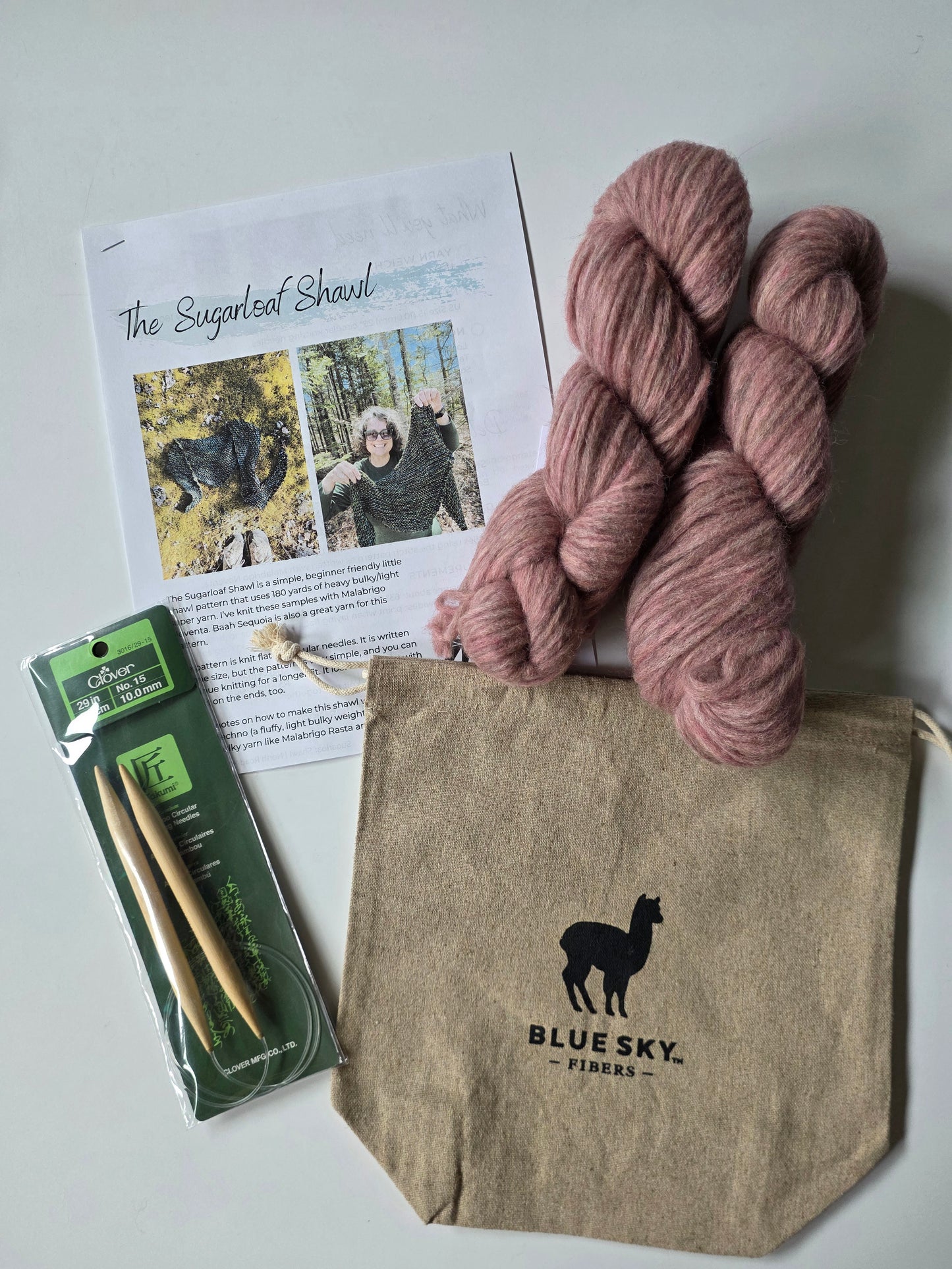 Sugarloaf Shawl Knitting Kit | Mood Ring