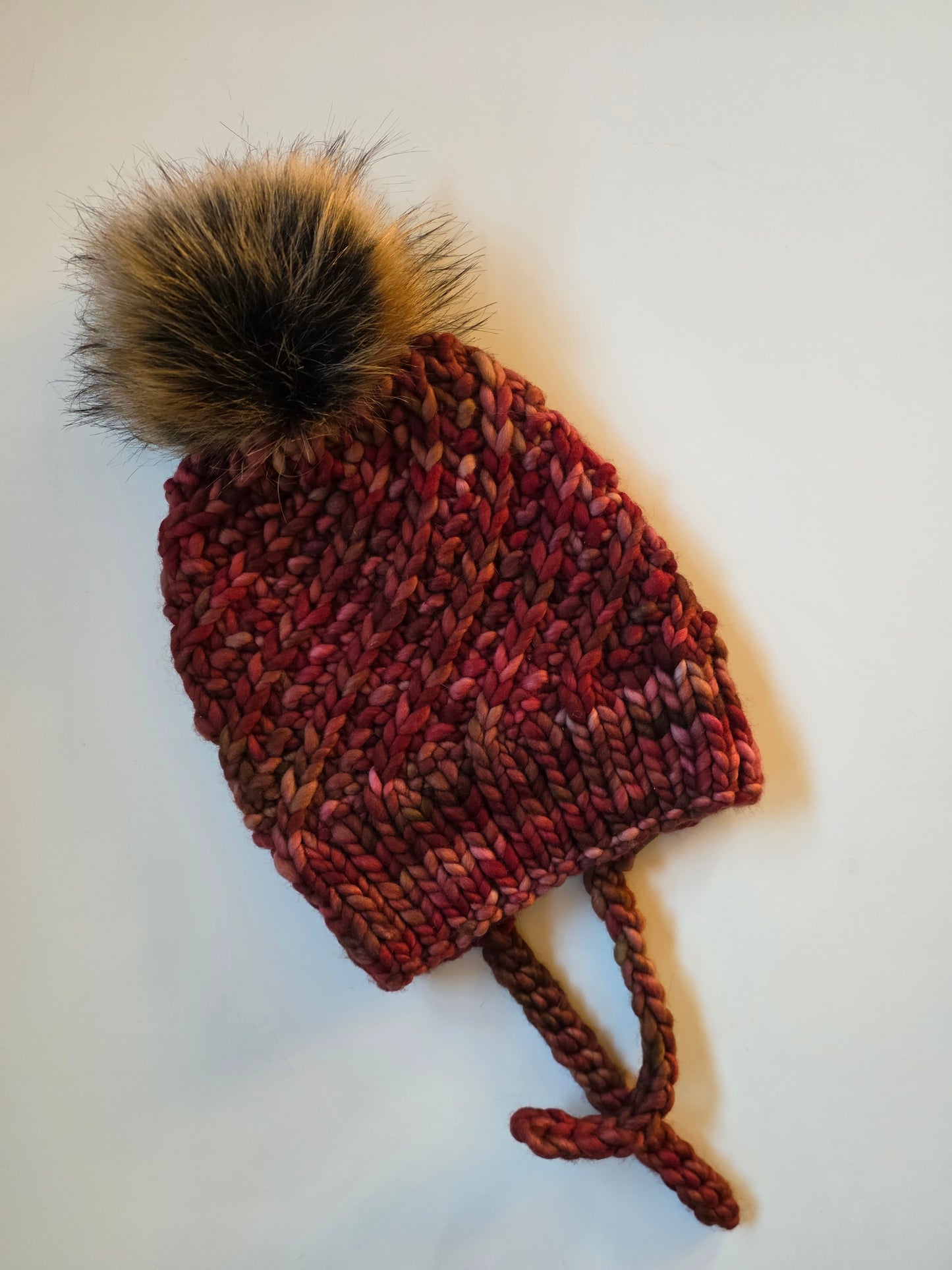 Merino Wool Split Brim Pom Hat