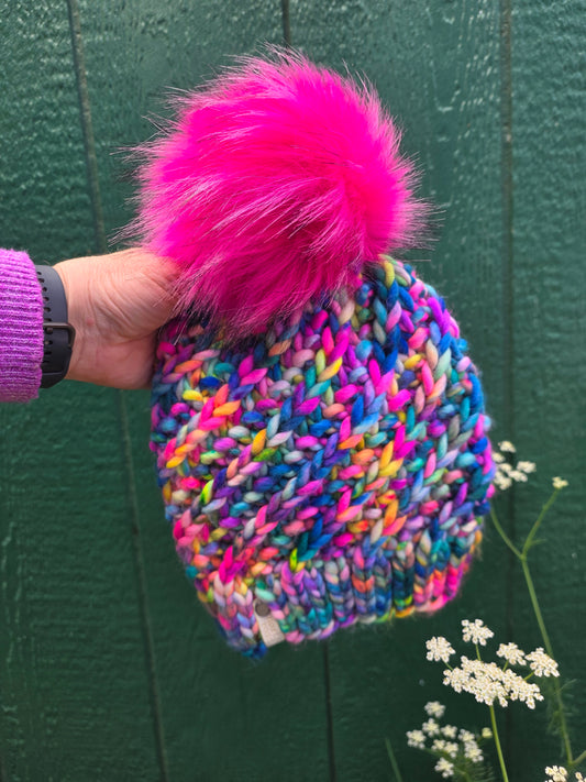Merino Wool Pom Hat