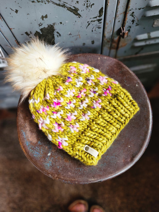 Merino Wool Pom Hat