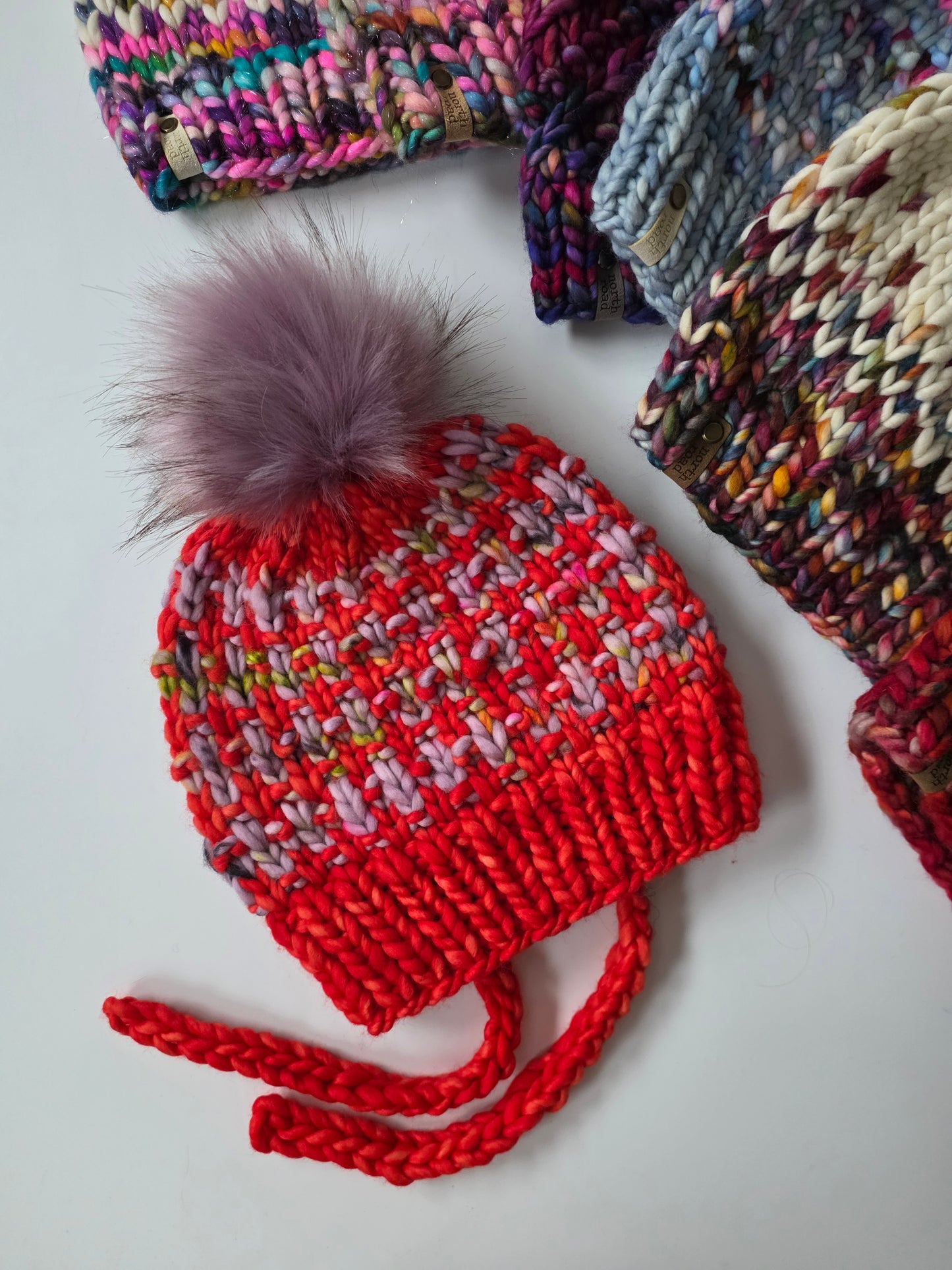 Merino Wool Split Brim Pom Hat