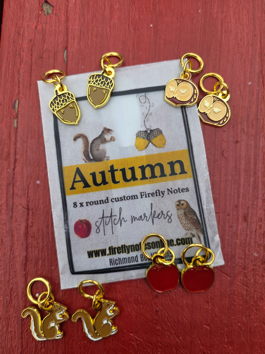 Autumn Stitch Markers (Set of 8)